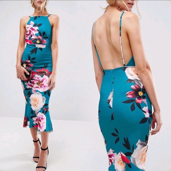 Dresses & Skirts - Spring/Easter Open Back Floral Midi Dress